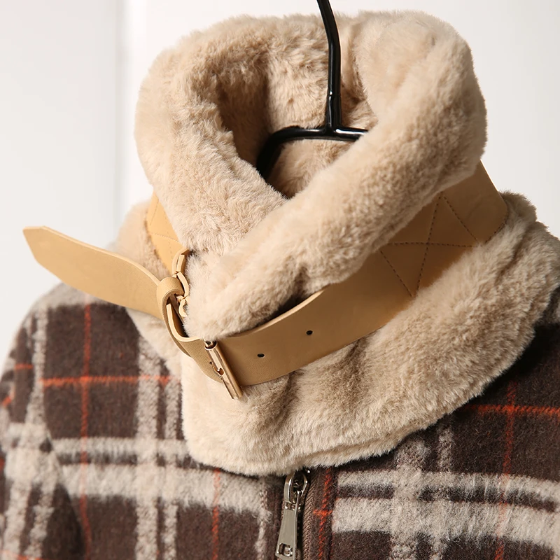 Утепленное пальто MICOCO W8672 в Корейском стиле с высоким воротом на молнии | Женская