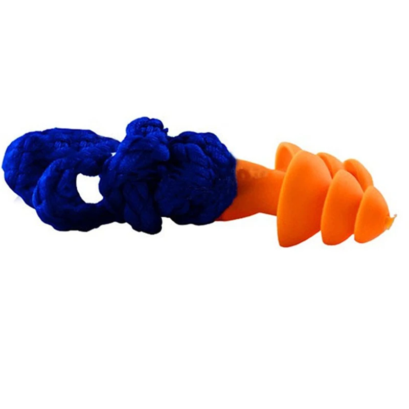 Новинка, 10 шт, мягкие силиконовые, со шнуром, беруши, защита для ушей, многоразовая Защита слуха, шумоподавление, беруши, наушники для сна