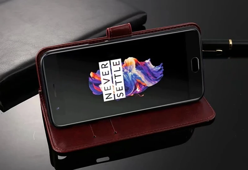 Кожаный чехол кошелек для One Plus 6 Оригинальный Роскошный OnePlus держатель карт с