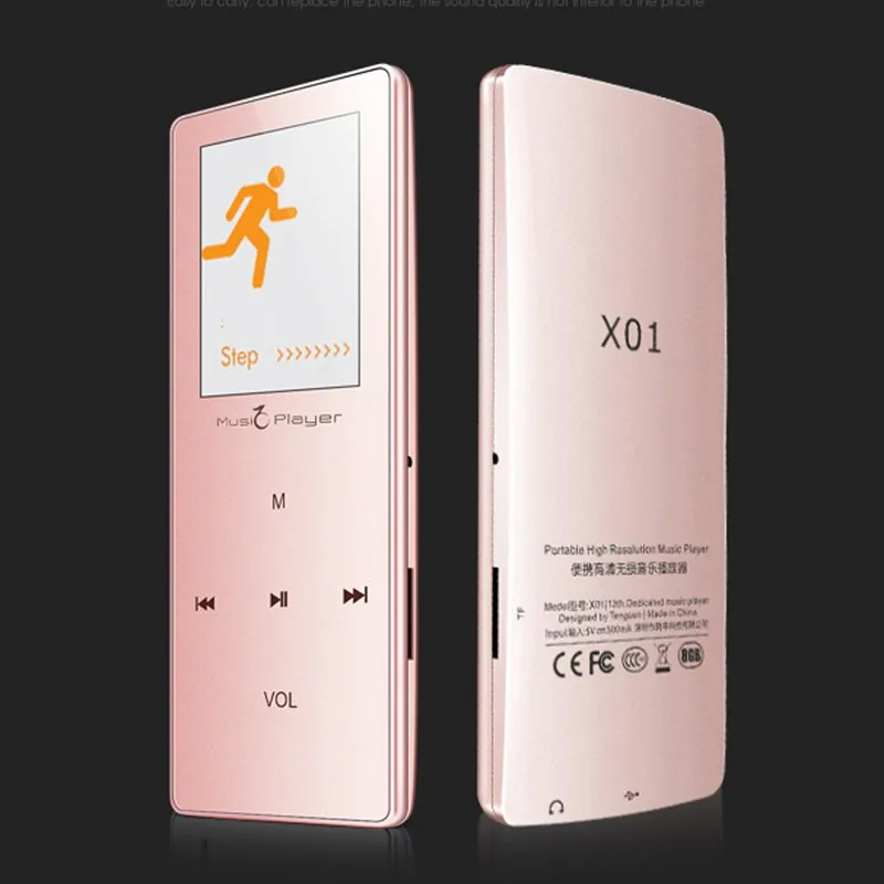 Высокое качество IQQ X01 MP3 HiFi без потерь 8G mp3 музыкальный плеер сенсорный экран металлический MP3 аудио плеер с fm-радио Шагомер bluetooth
