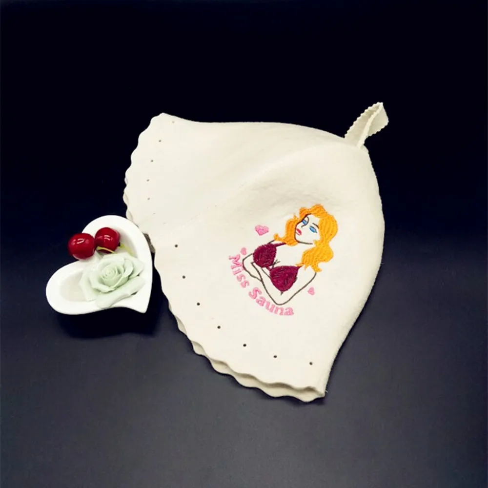 Шапочка для сауны (1 шт/упаковка) банья Шерсть Войлок Уход за волосами шапочка спа