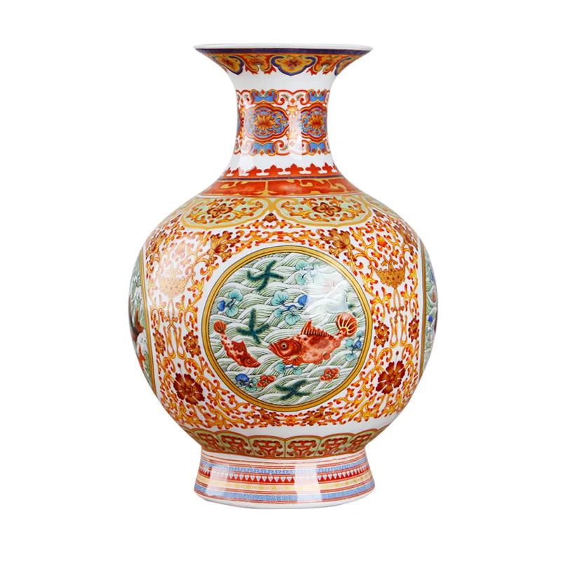Керамическая ваза с эмалью Jingdezhen старинный фарфор Мин и Цин|ceramic vase|vase mingvases porcelain |