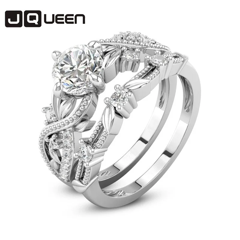 Женское кольцо на палец Aolly серебряное с полыми цветами 2 шт./компл. 2018|Кольца| |