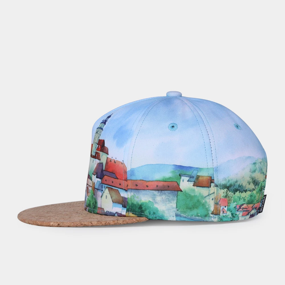 NUZADA Snapback, модная бейсболка с 3D принтом для женщин и мужчин, весенне-летняя кепка из пробкового материала, винтажная Кепка в европейском стиле