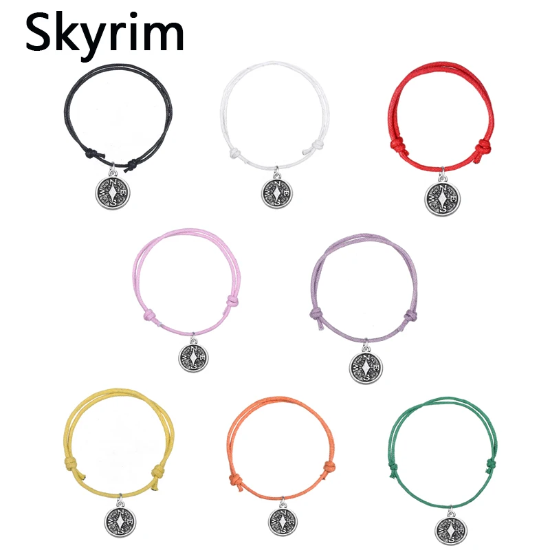 Skyrim 10 шт./партия Повседневный стиль с компасом Круглый Шарм новая Корейская