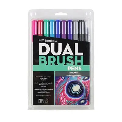 10 Galaxy Colors TOMBOW ABT художественные маркеры 96 цветов двойная головка с кончиком кисти акварельный Маркер Набор ручек Blendable для рисования, набросков - Цвет: 10 Galaxy Colors