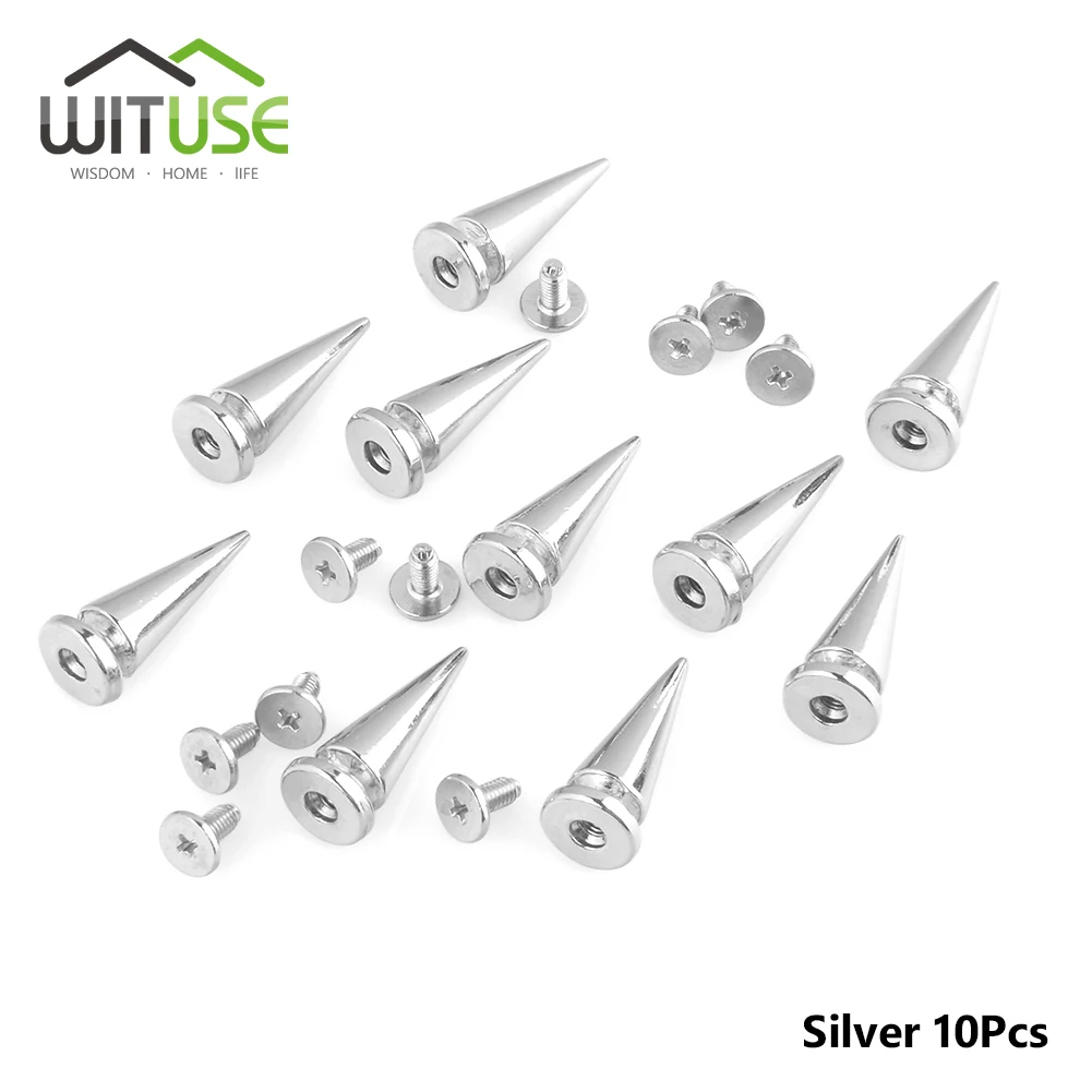 26mm Silver 10 шт./лот 10 мм 26 мм отвертка пуля шпилька Спайк ремень сумка кожевенное ремесло одежда заклепки серебро для ткань мешок украшения - Цвет: 26mm Silver