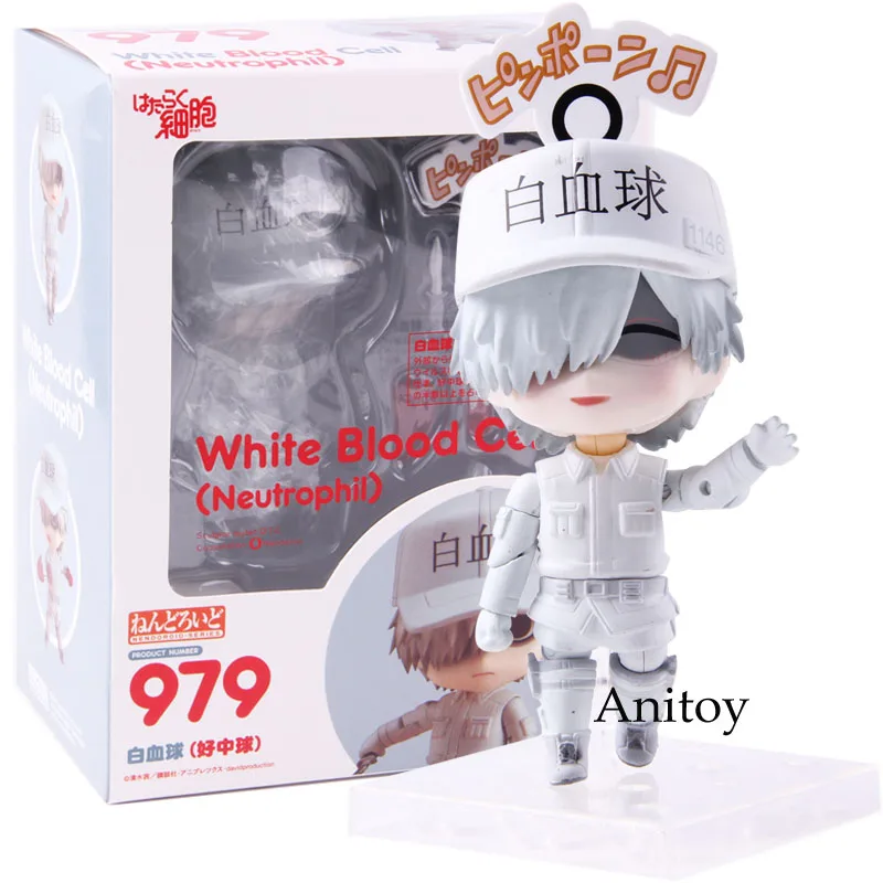 Nendoroid 979 ячеек на работе белая кровяная клетка Neutrophil ПВХ фигурка Nendoroid Hataraku Saibou Коллекционная модель игрушки