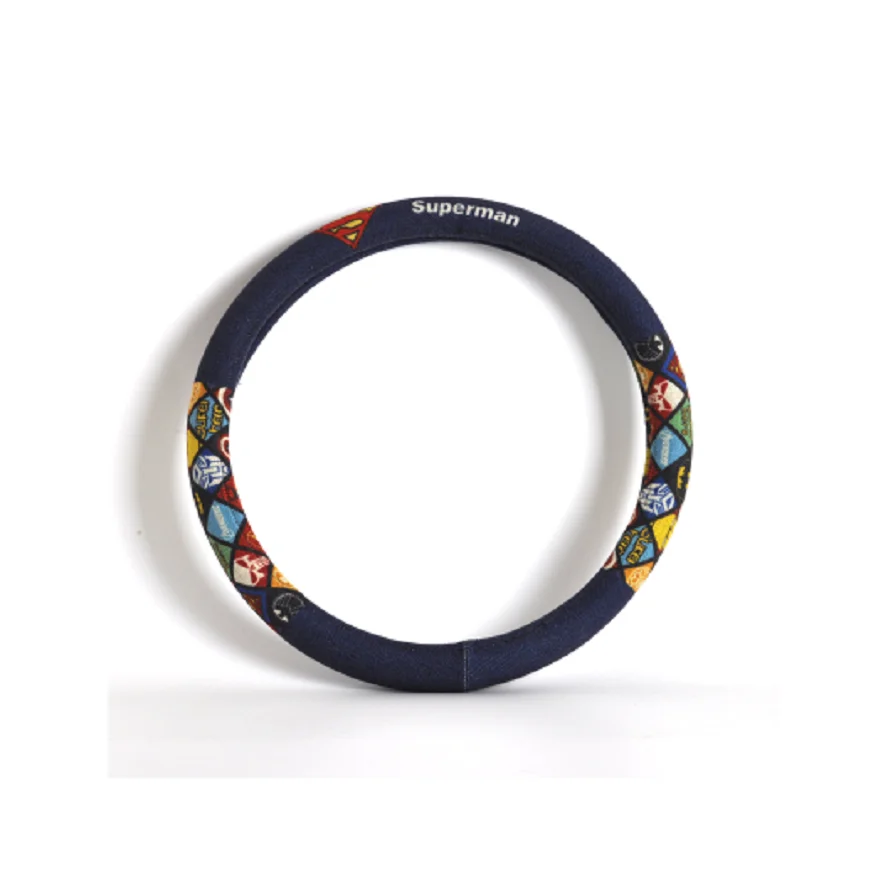 Мультяшный чехол рулевого колеса автомобиля льняной авто на руль универсальный