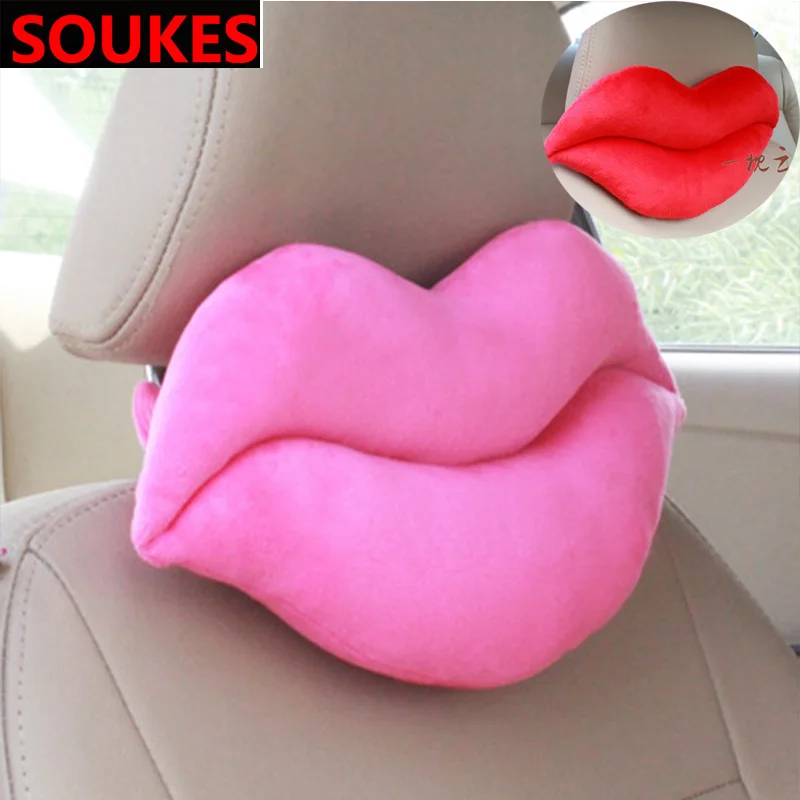 Красные губы борода автомобильный подголовник для поясницы сиденье подушка шеи