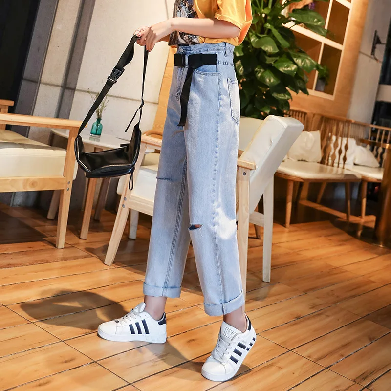 Ковбойская серия 2019 г. легкие дырки джинсы прямо канистра девять частей брюшные