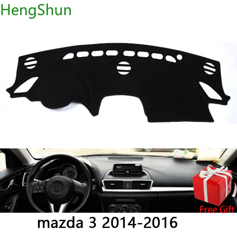 Для mazda 3 2014 2015 2016 2017 автомобильный Стайлинг коврик для приборной панели наклейка