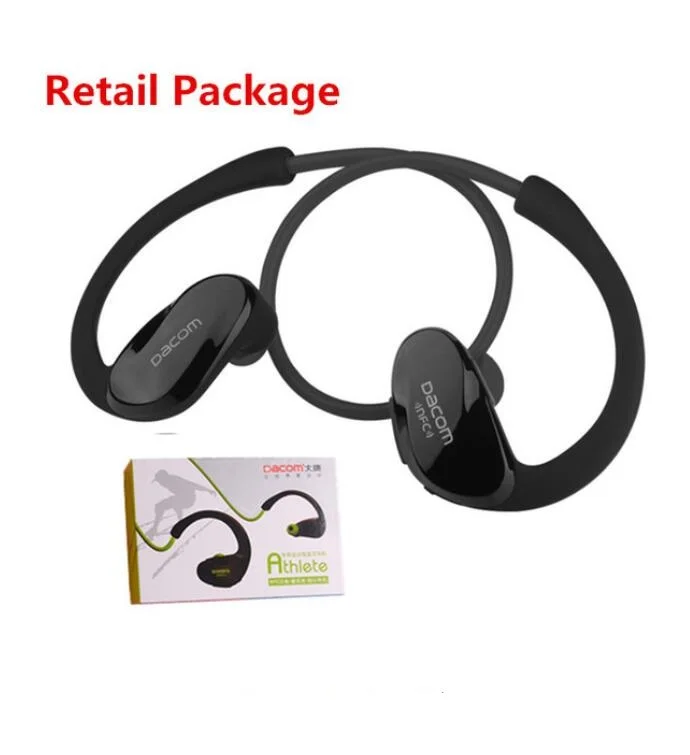 Оригинальные спортивные наушники Dacom G05 Athlete Bluetooth, Беспроводные спортивные наушники, стерео музыкальные наушники Fone De Ouvido с микрофонами - Цвет: blk with package