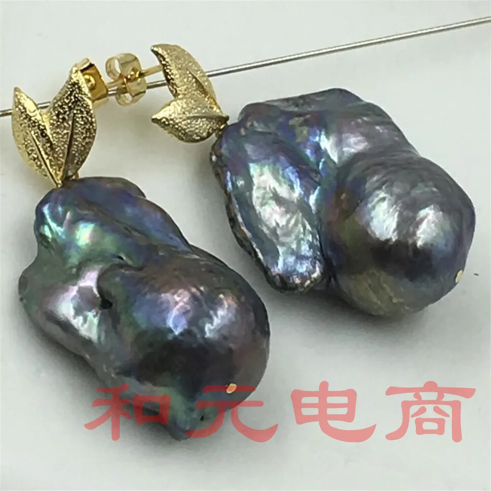AAA dangler Loose Mesmerizing 20-25 мм огромный барокко Южный серьги с морским жемчугом DIY Золотая вечерние Ручной Работы Роскошный Благородный Великолепный