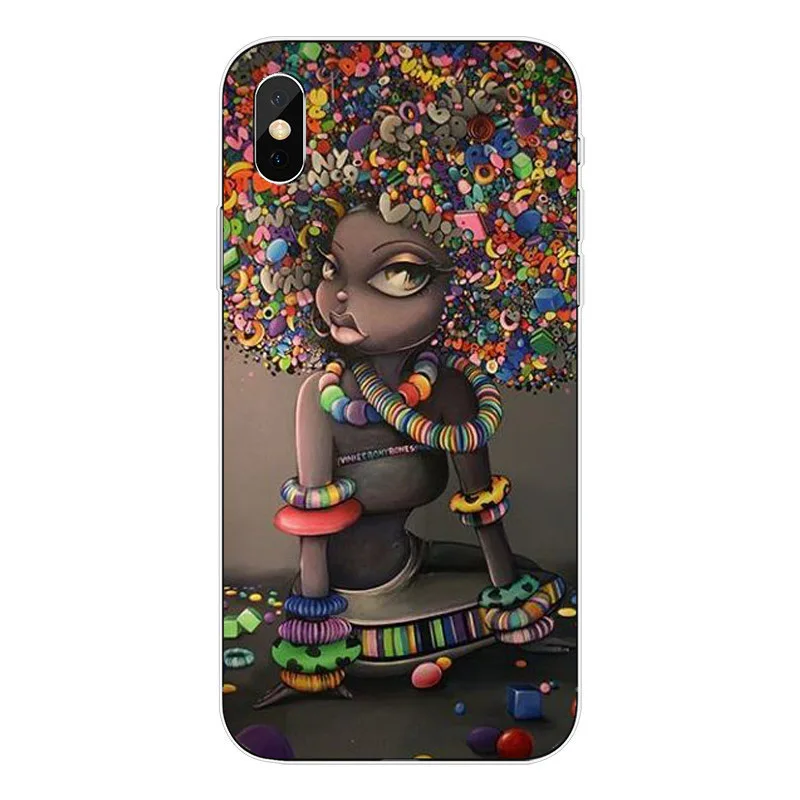 2bunz Melanin Poppin Aba Мягкий силиконовый чехол для телефона iPhone X 6 7 8 plus 5 5S se 6s Модный