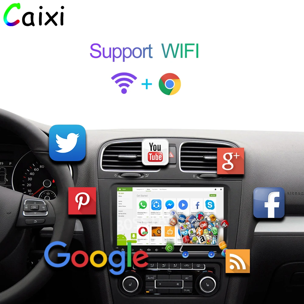CAIXI " Автомагнитола gps навигация Android8.1 multime плеер для Фольксваген Шкода GOLF5 Golf6 POLO PASSAT B5 B6 JETTA TIGUAN
