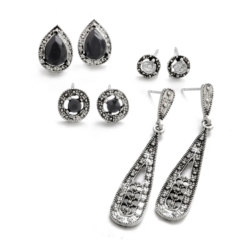 Мода в стиле ретро круглый Циркон длинная водяная капля форме сердца серьги