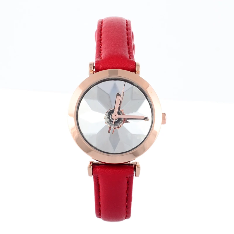 Женские наручные часы Montre Femme с цветочным принтом Lotus кожаные ярких цветов для