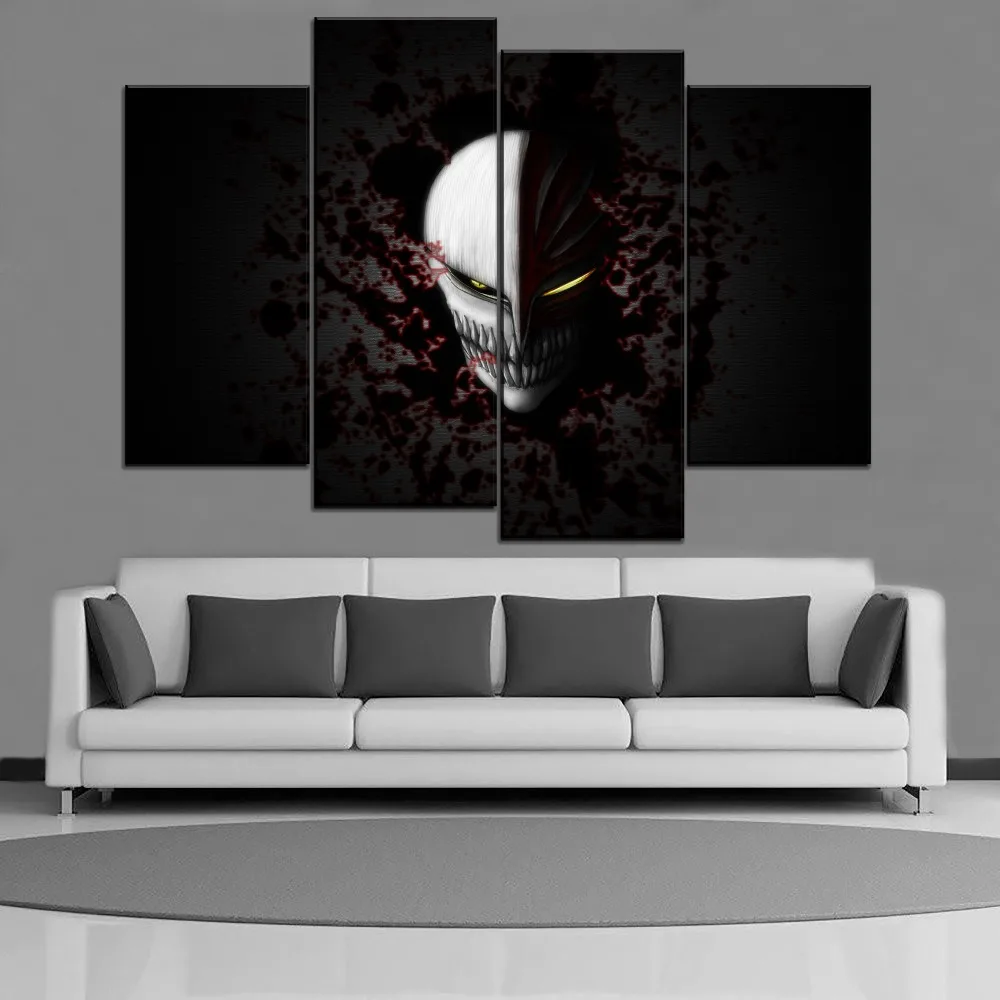 Популярная живопись домашний декор спальня 5 панелей аниме отбеливатель полый