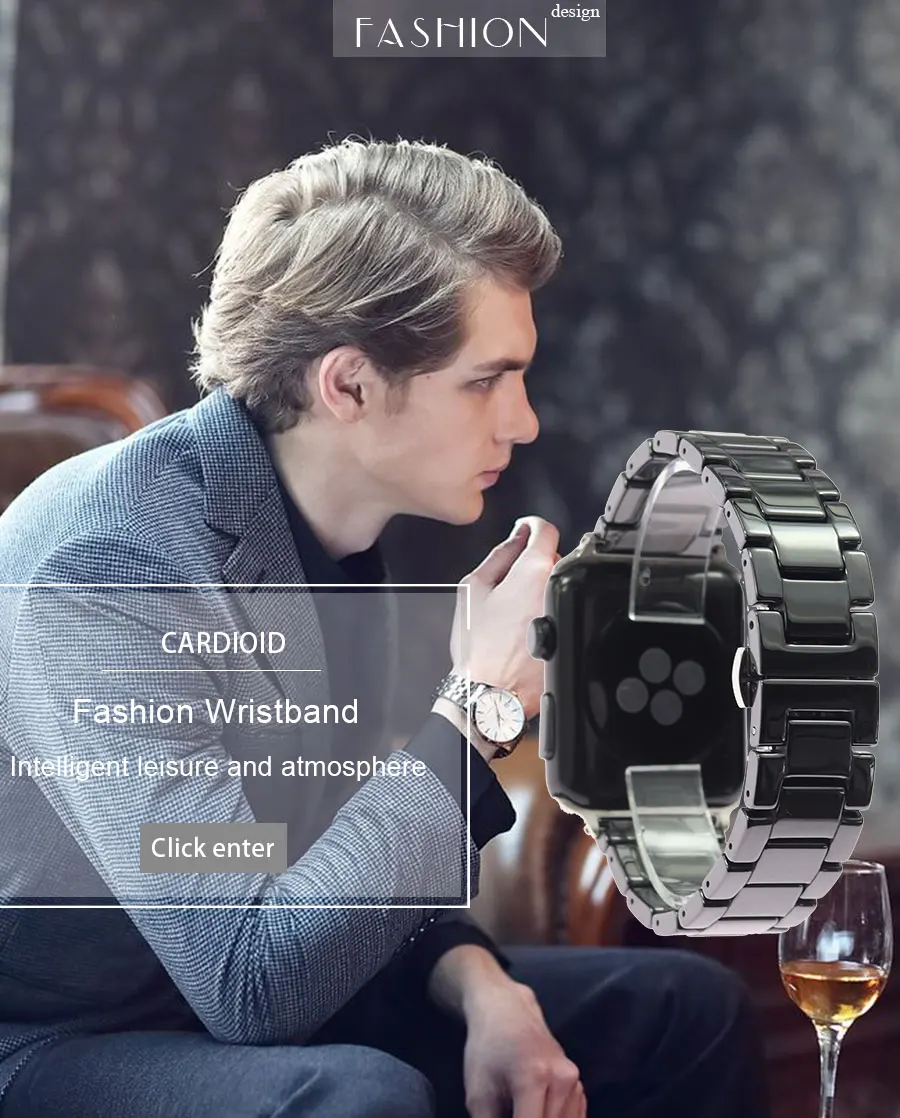 Высокое качество черный и белый керамический ремешок для Apple Iwatch Series5 2 3 4 38 40 42 44 мм часы браслет ремень ремешки для наручных часов мода
