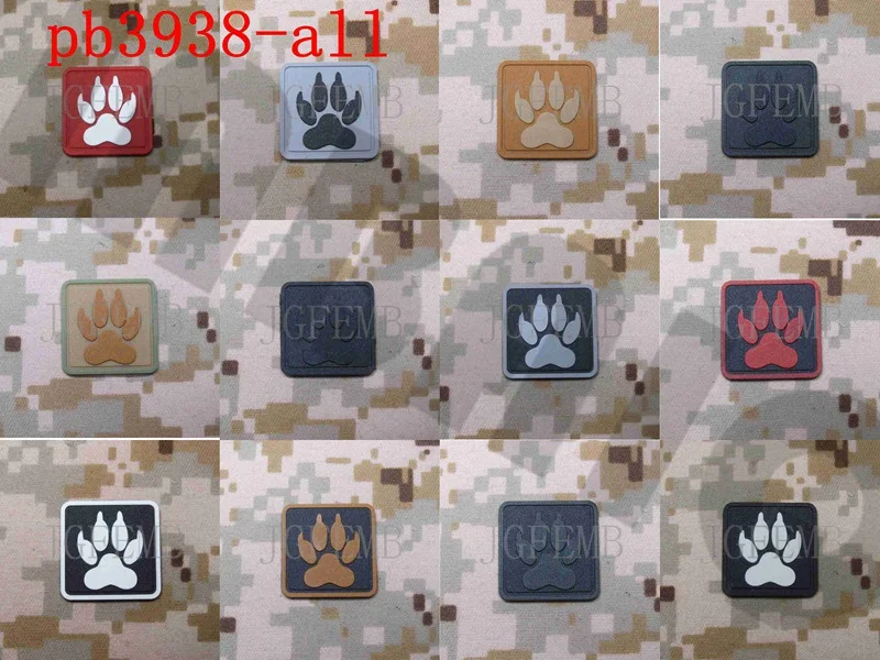 

3D PVC Patch 2*pieces BEAR CLAW K-9 DOG TRACKER us Morale of tactical military