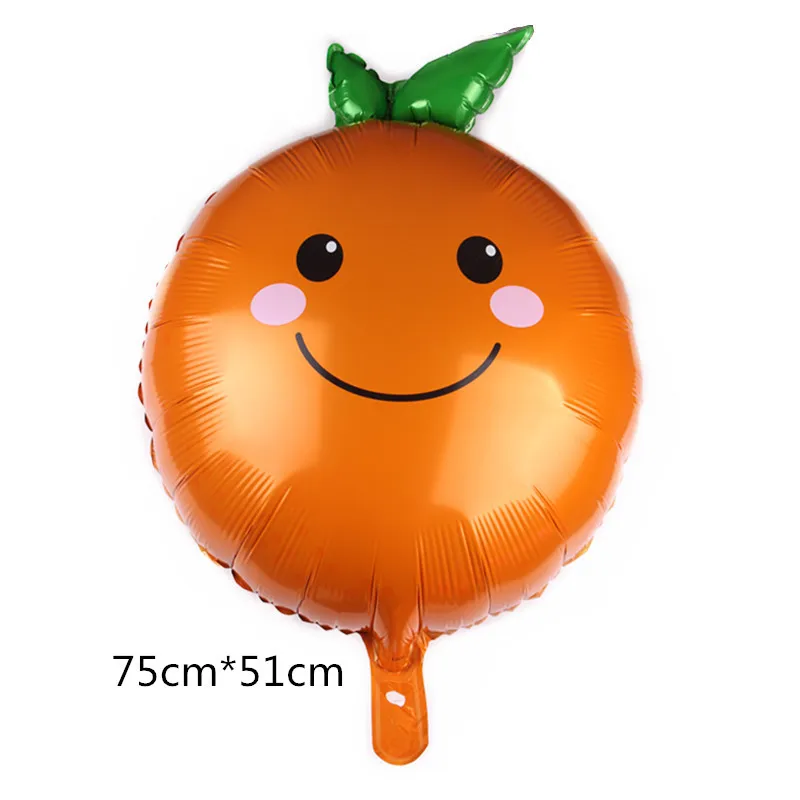 С рисунками фруктов фольги воздушный шар с гелием банан виноград морковь