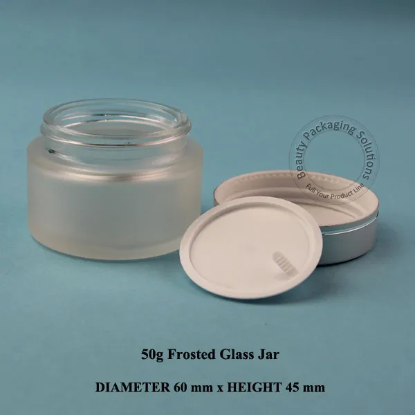 10 шт./лот 50 г Матовая Стеклянная банка для крема бутылки лица Контейнеры эмульсии