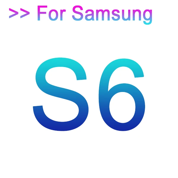 Защитная пленка из закаленного Стекло для samsung Galaxy A5 A7 A3 J3 J5 J7 S 7 6 Plus Note 5 J5 с полным покрытием Экран протектор - Цвет: S6