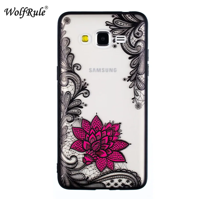 Чехол wolfrole для Samsung Galaxy J2 Prime черный кружевной мягкий чехол из ТПУ с красным