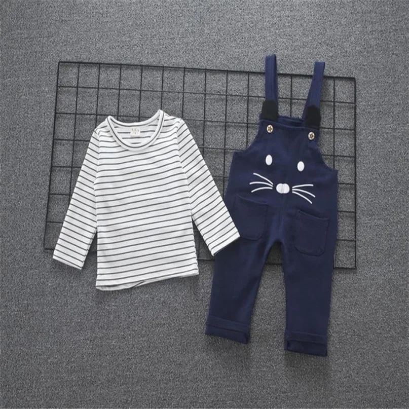 4 Цвета 2017 красивой одежды из 2 предметов одежда для малышей Детские костюмы