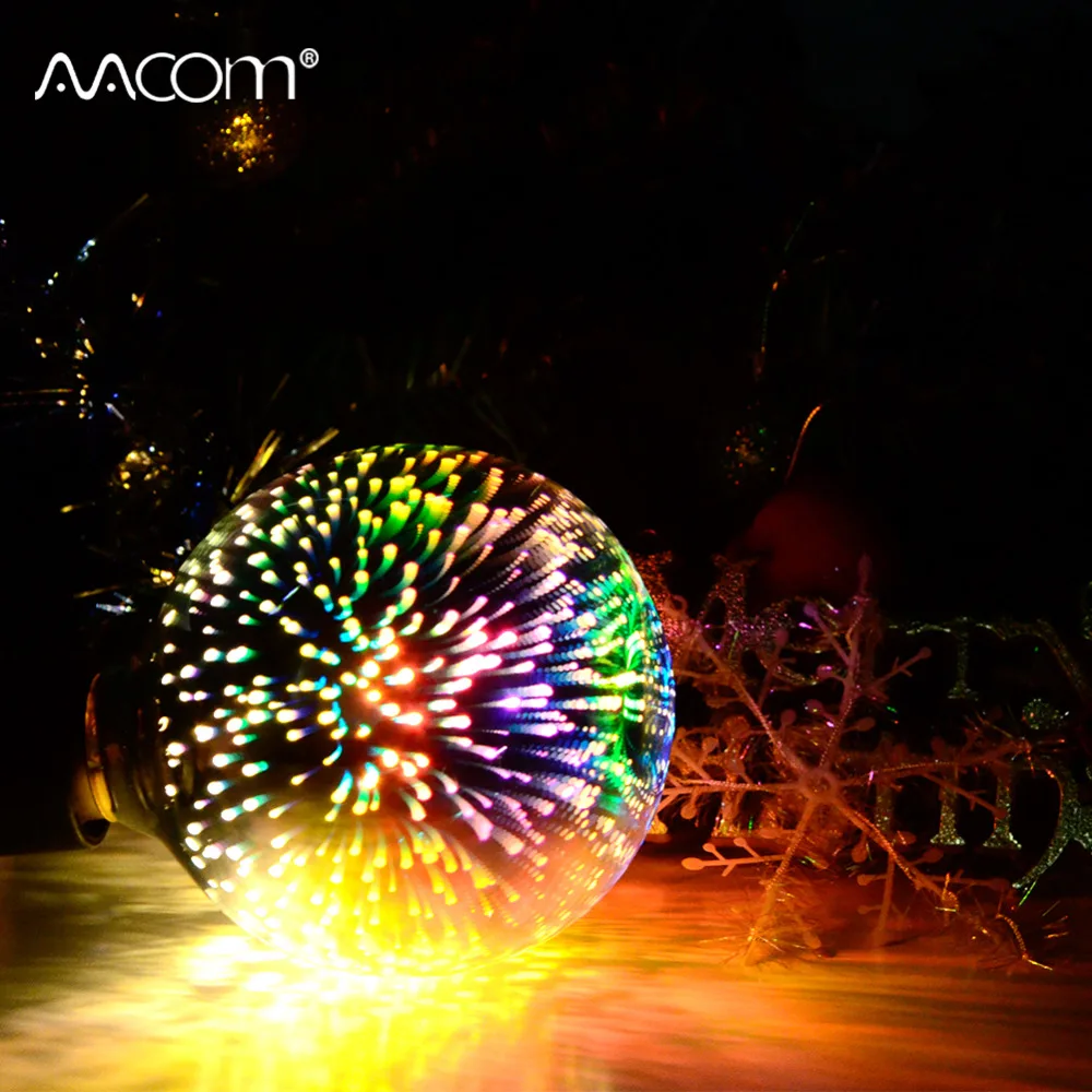 

3D фейерверк E27 светодиодный ночной Светильник G95 винтажный цветной ночник Эдисона ретро стеклянный светильник домашвечерние НКА праздничн...