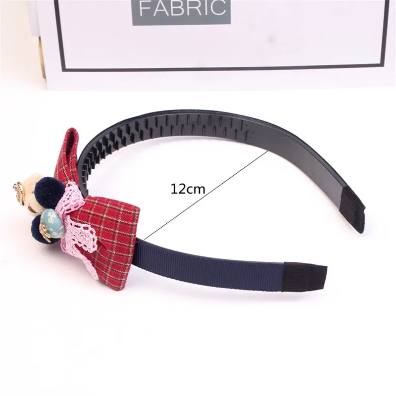 Модный детский пластиковый обруч для головы милый большой бант цветок медведь