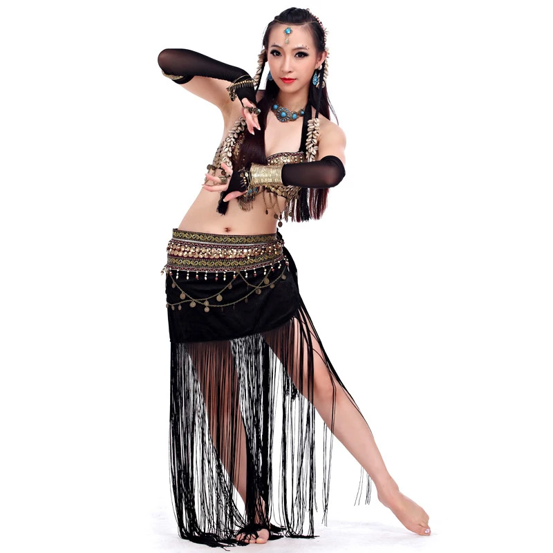 Женский костюм для танца живота комплект из 2 предметов: бюстгальтер и шарф на