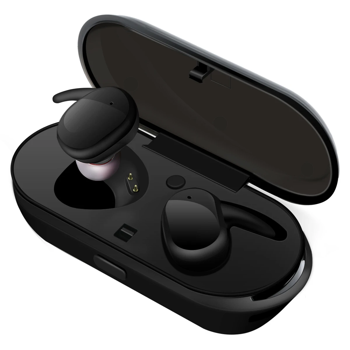 Черный ELEGIANT S9100 Беспроводной Bluetooth наушники-вкладыши TWS с вкладыши наушники с микрофоном Портативный док-станция для зарядки для Iphone для huawei - Цвет: Черный