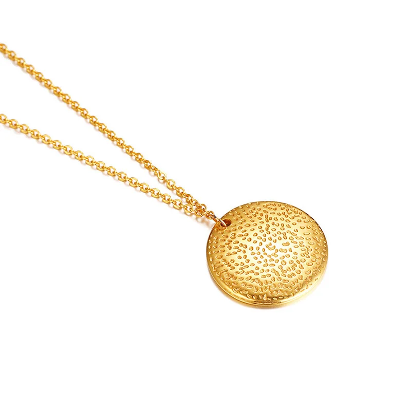 Очаровательная Ручная монета подвеска женское ожерелье золотого цвета Вера
