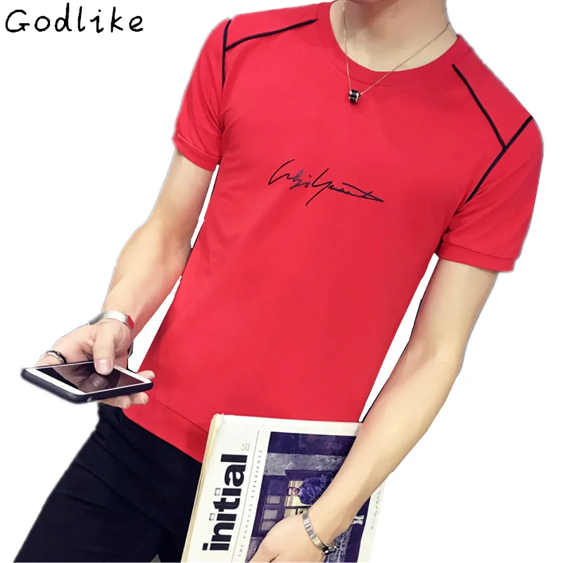 2018 мужские летние новые удобные хлопковые дикие Тонкий короткими рукавами