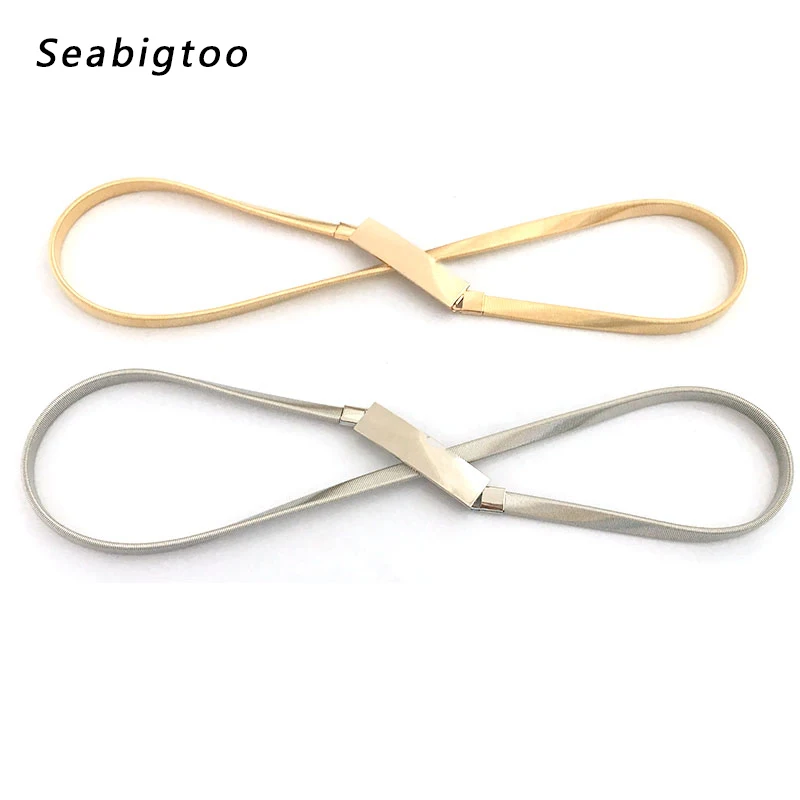 2018 модные женские ремни металлические эластичные тонкие поясные цепи простые