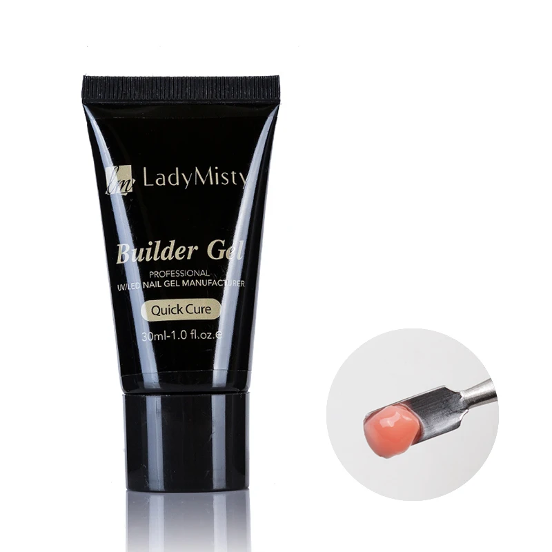 Natural Pink Ladymisty замачиваемый полигель УФ акриловый гель быстрое наращивание 30 г расширение пальцев гель для ногтей камуфляж УФ светодиодный твердый строительный гель - Цвет: Natural Pink