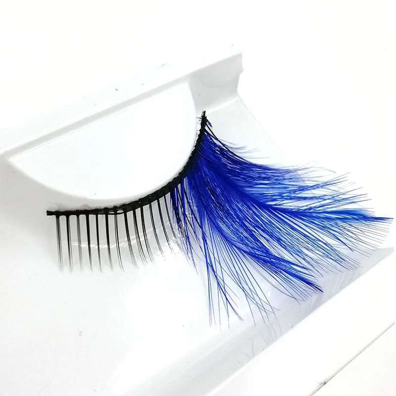 1 пара модных ресниц Длинные цветные перьевые ресницы инструмент для макияжа
