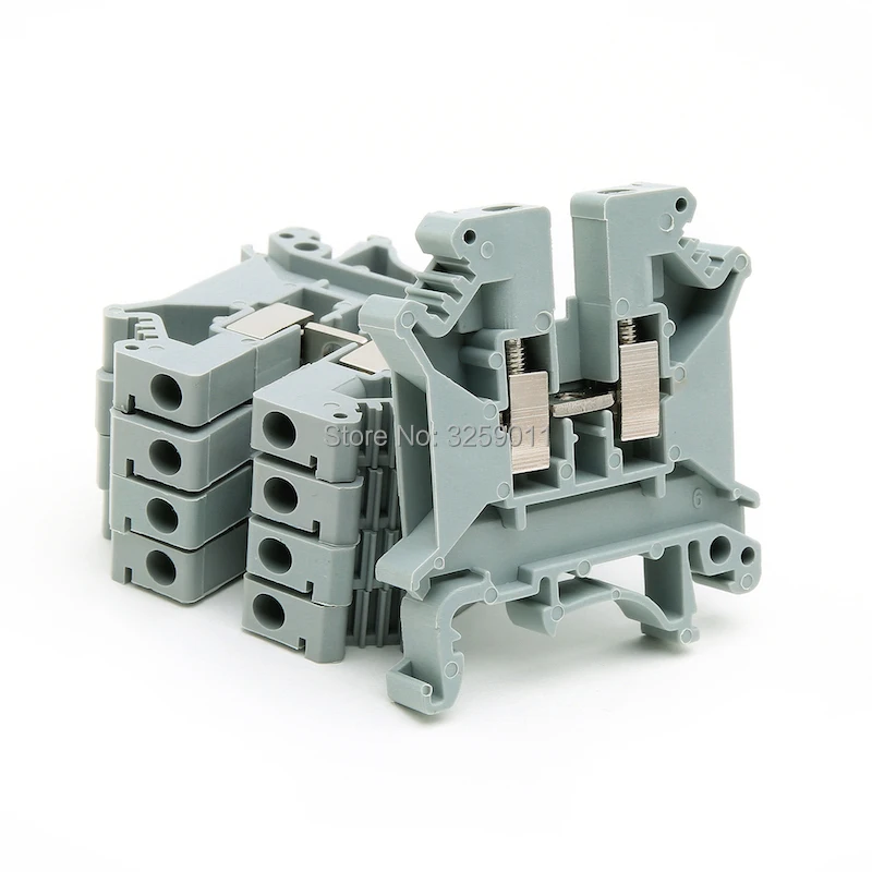 20PCS UK-5N Mounted Screw Clipping Terminal Block 5.0mm square general purpose terminal connection board | Обустройство дома