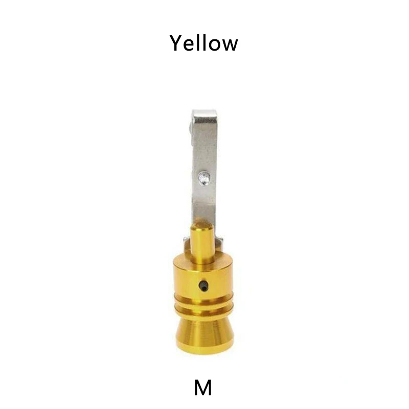 Yellow-M Практичный турбо звуковой свисток глушитель выхлопной трубы авто выдув клапан-симулятор Универсальный симулятор Whistler инструменты - Цвет: Yellow-M