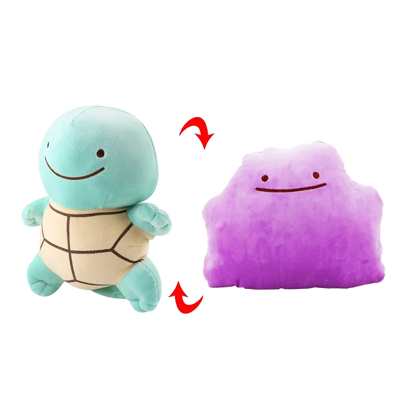Squirtle Аниме Ditto переносная плюшевая игрушка чармандер Сквиртл Бульбазавр лапрас снорлакс Gengar Poliwag Clefairy Мягкая кукла подушки - Цвет: Squirtle