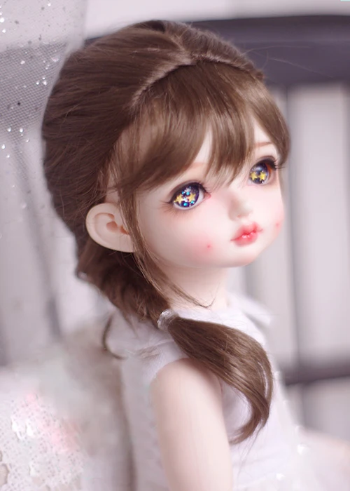 Куклы BJD золотистые темно-коричневые длинные вьющиеся волосы парики для 1/3 1/4 1/6 1/8