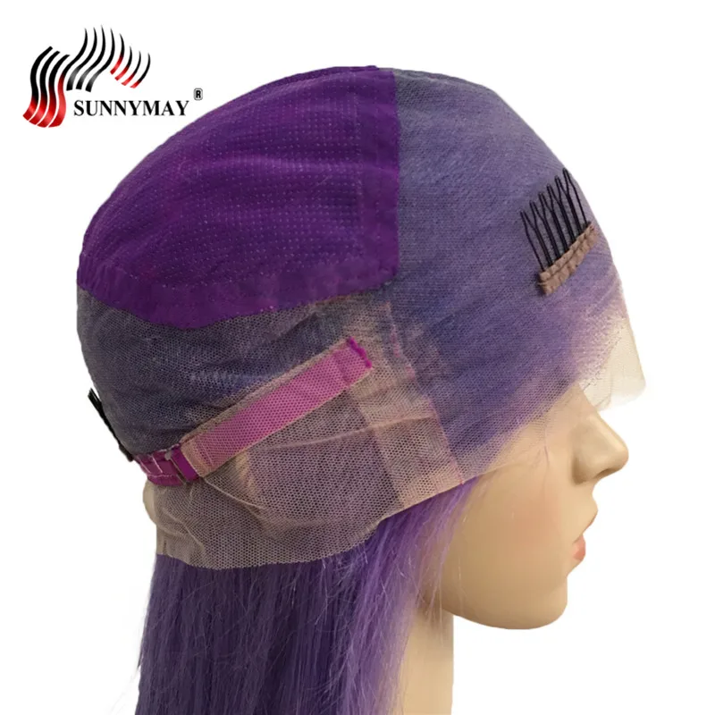 Sunnymay Lanvender Цвет полный Кружево Человеческие волосы Искусственные парики Glueless Кепки предварительно сорвал бразильский девственные волосы Кружево Искусственные парики с ребенком волос