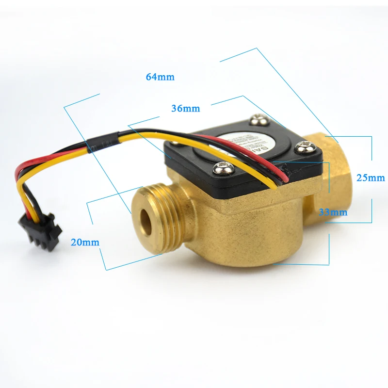 1 шт. медный расходомер YIMAKER G1/2 DN15 F = 10Q 30 л/мин|flow meter|g1/2 water flow sensorwater meter meters |