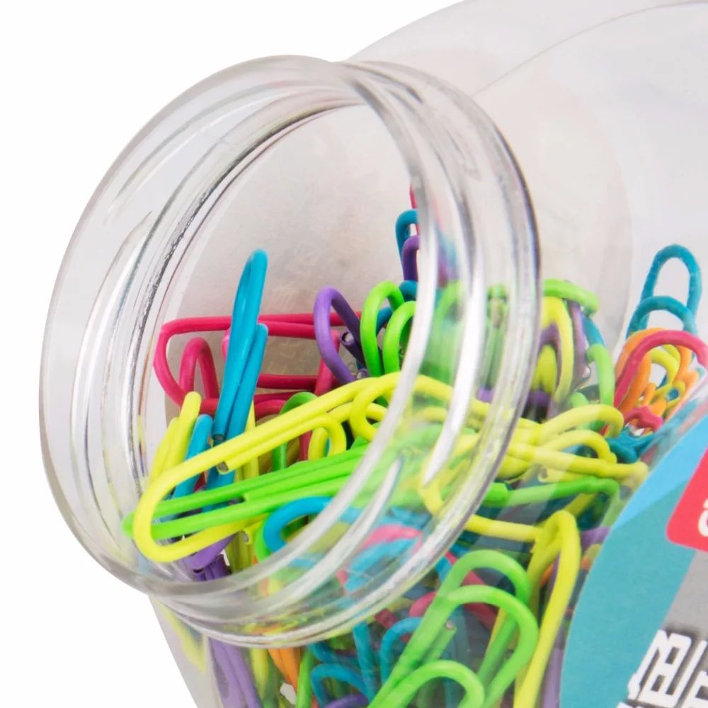 Балык 200 шт./баррель Зажимы для бумаг офисные канцелярские Металл Коробка с