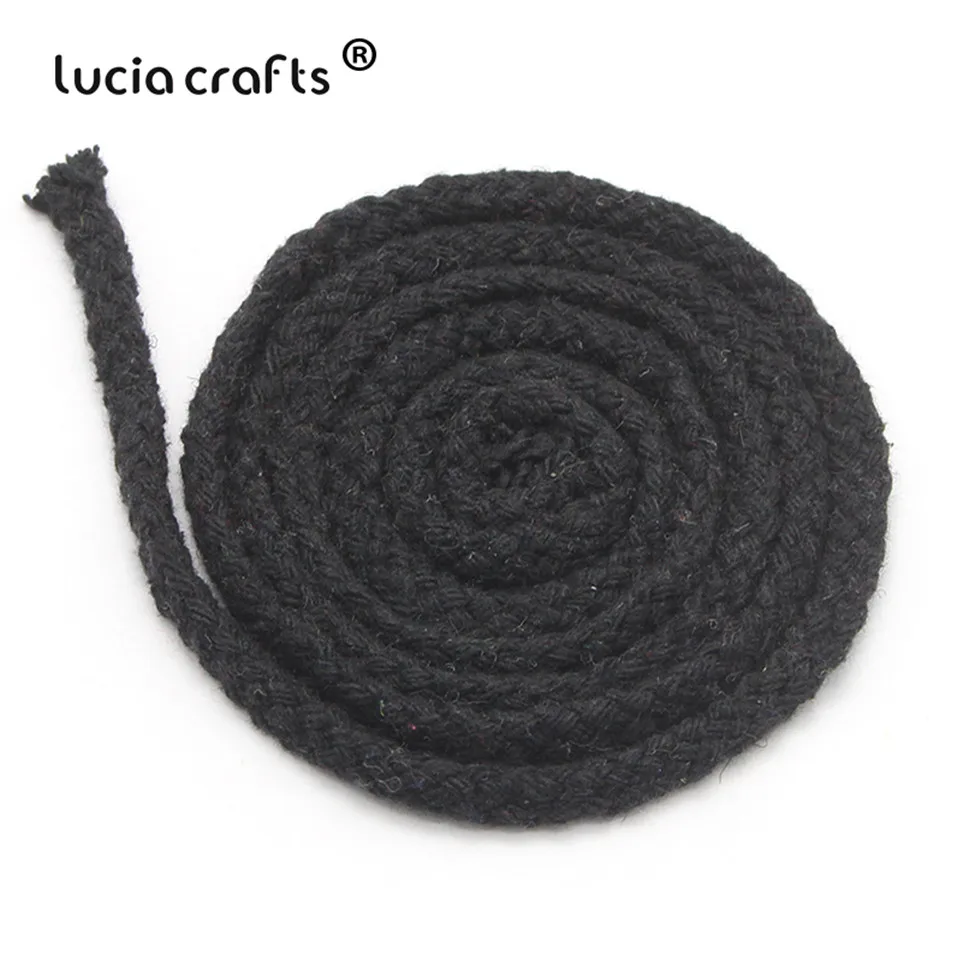 Lucia crafts, 5 м/22 м, разноцветные хлопковые шнуры, плетеная веревка, декоративный шнурок, шнурок, DIY, аксессуары для дома ручной работы W0210