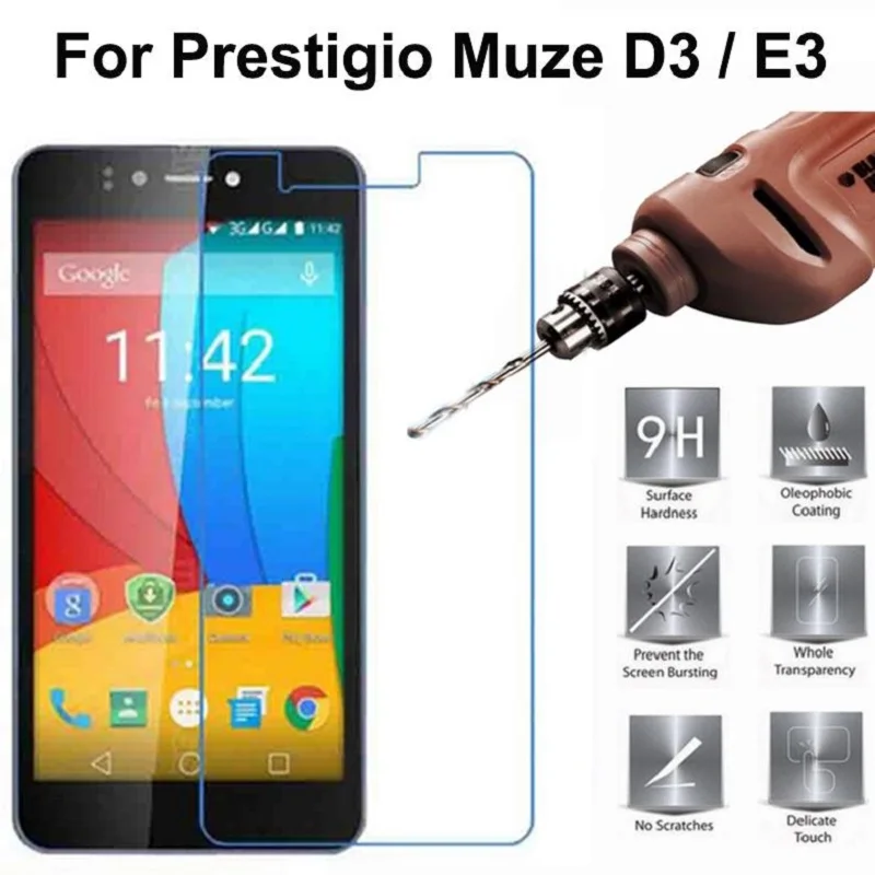 Защитная пленка из закаленного стекла для Prestigio Muze D3 E3 B3 B7 Grace Z5|Защитные стёкла и