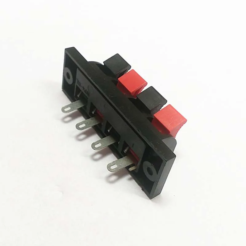 Черный и красный 4 контактный нажимной Тип динамика Клеммная плата Разъем