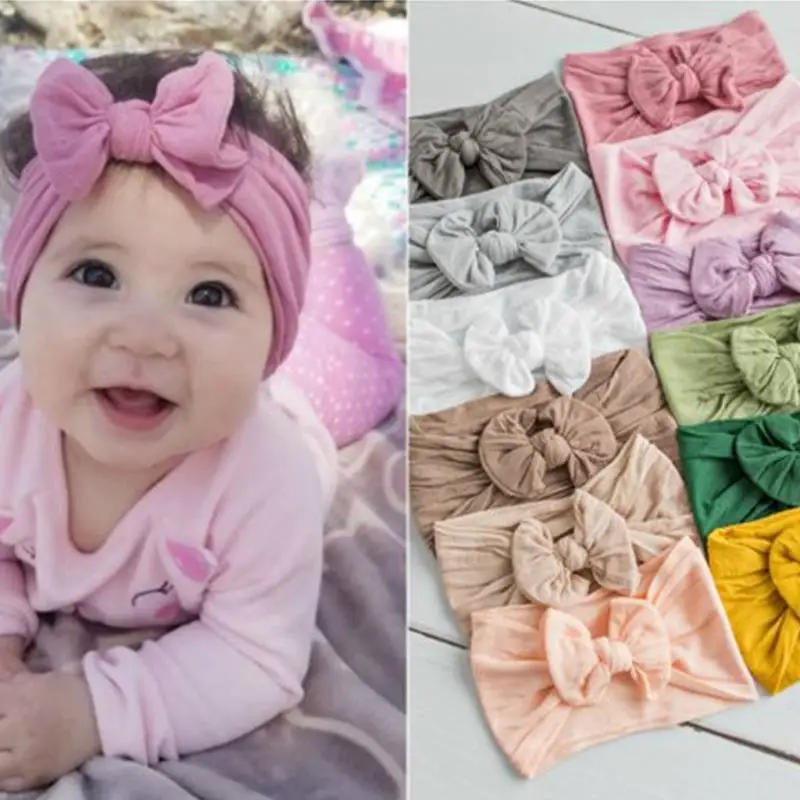 

Newborn Toddler Baby Girls Head Wrap Rabbit Big Bow Knot Turban Headband Hair Accessories Baby Gifts for 0-2Y